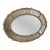 Vintage Hollywood Regency Gold Gilt Oval Mirror W / Etched Floral Bevel Glass Border, Leaf & Acorn Ornate Frame- 50" For Sale