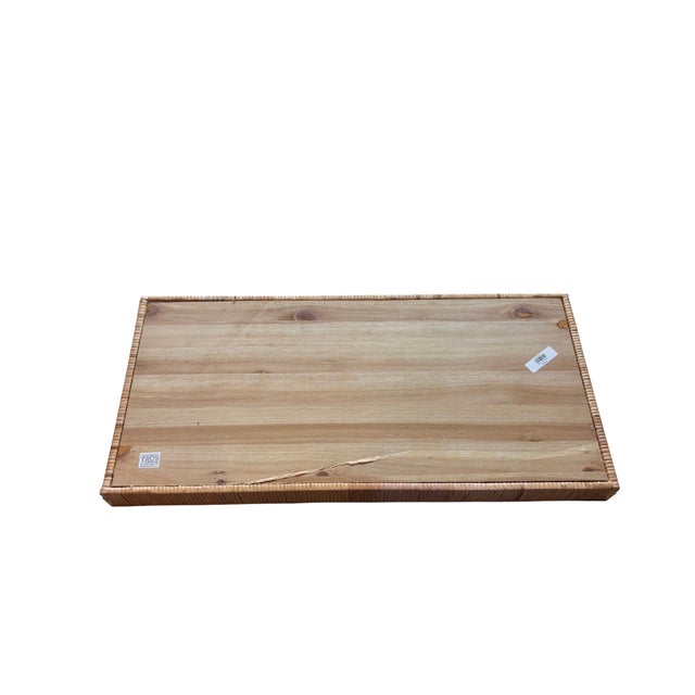 This tray features a chic cane-webbing texture. It would be a great coffee table addition, serving tray, or used to...