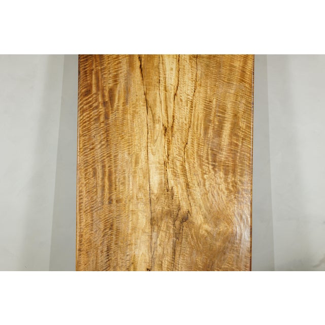 Late 20th Century Large Custom Mango Wood Table Top with Striking Grain Pattern For Sale - Image 4 of 18
