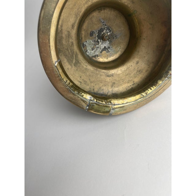 17th Century Nuremberg Brass Bell Form Engraved Candlestick For Sale - Image 9 of 11
