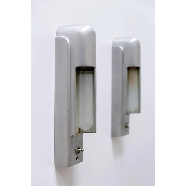 Streamline Cruise Ship Cabin Sconces from Simes Co., 1930s, Set of 2 For Sale - Image 13 of 18