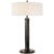 Modern Thomas O'Brien by Visual Comfort Signature Longacre Tall Table Lamp in Bronze with Linen Shade For Sale - Image 3 of 3