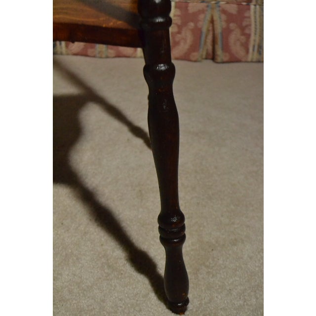 Brown Antique Conrey Birely Tiger Oak Vic Parlor Table Spool Legs Side End Stand 1890s For Sale - Image 8 of 8