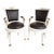 1850s French Empire Armchairs, Fine Gilt Bronze Mounts, Painted and Upholstered For Sale