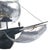 Gio Ponti, Black Wood and Hammered Metal Sailing Ship, 1960s, Metal and Compressed Wood For Sale - Image 9 of 10