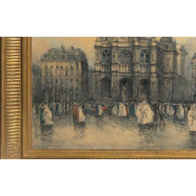 Frank Will, Church of the Holy Trinity, 19th Century, Gouache and Watercolor, Framed For Sale - Image 6 of 7