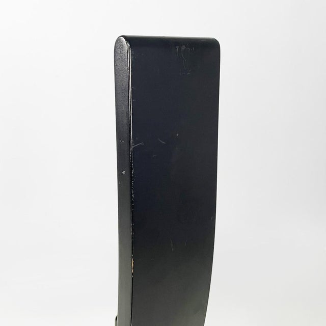 Modern Italian Black Wood and Leather Chairs Golem attributed to Vico Magistretti for Poggi, 1970s, Set of 2 For Sale - Image 13 of 18