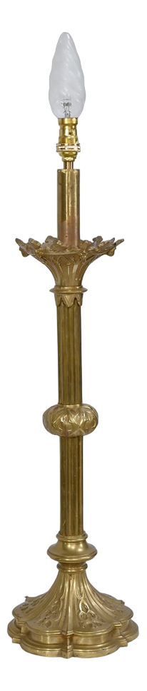 Gilt Bronze Candleholder Table Light, Late 19th Century