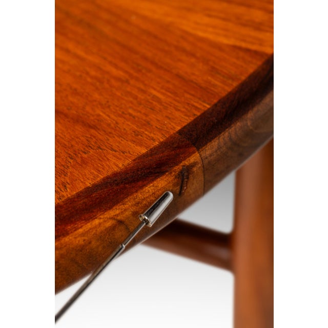 Mid-Century Danish Modern "Donut" Table in Solid Teak W/ Glass Inlay & Brass Detailing Attributed to G-Plan, England, C. 1970s For Sale - Image 15 of 17