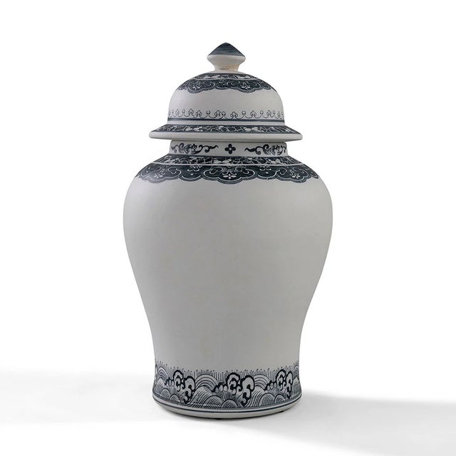 Asian Ming Indigo Large Ginger Jar For Sale - Image 3 of 3