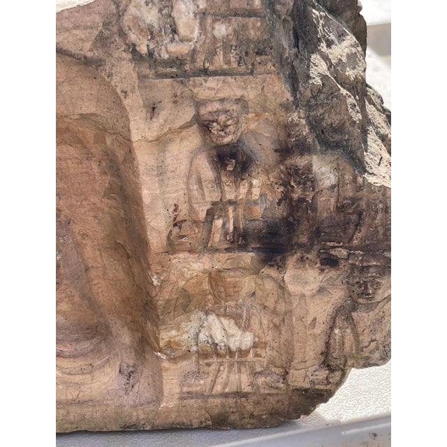 Chinoiserie 18th Century Stone Carved Chinese Temple Section For Sale - Image 3 of 7