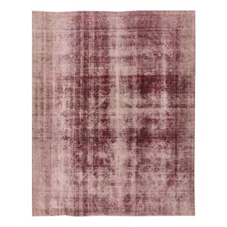 Mid-20th Century Vintage Distressed Tabriz Wool Rug For Sale