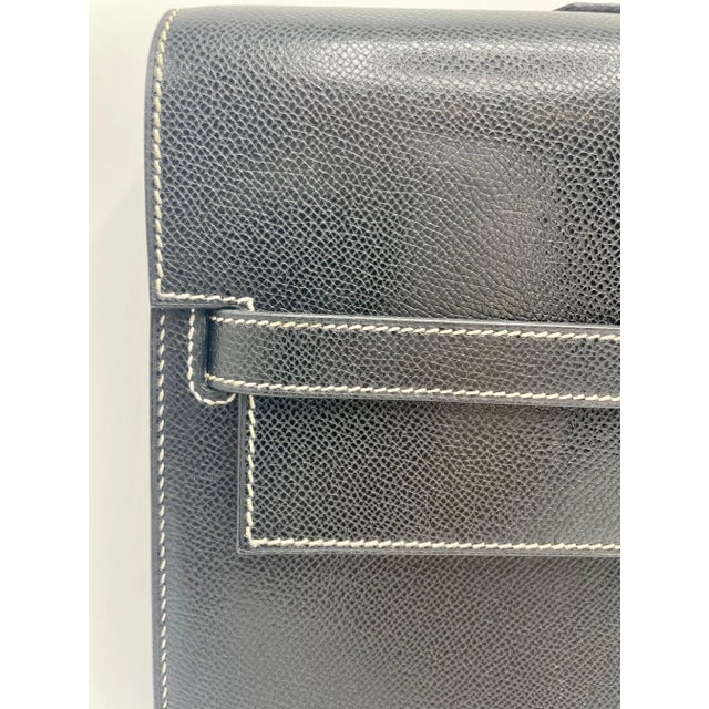 French Hermès Kelly Depeche Black Epsom38cm For Sale - Image 3 of 12
