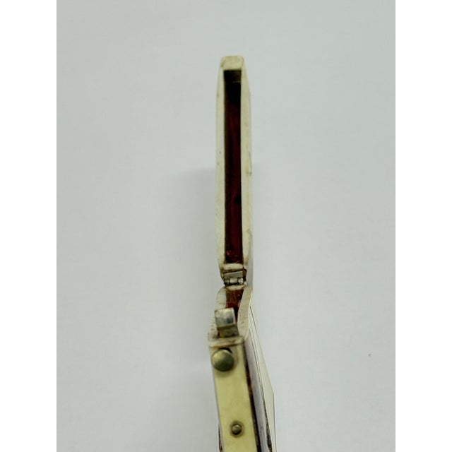 Bone Anglo-European Faux Tortoiseshell and Bone Card Case With Geometric Panel C 1830 For Sale - Image 7 of 7