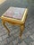 1990s French Louis XVI–Style Side Table Gold-Gilded Beech Wood with Pink Italian Marble Top This elegant single French...