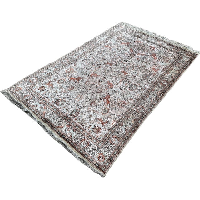Vintage Turkish Silk Kayseri Rug, 1960s For Sale - Image 3 of 18