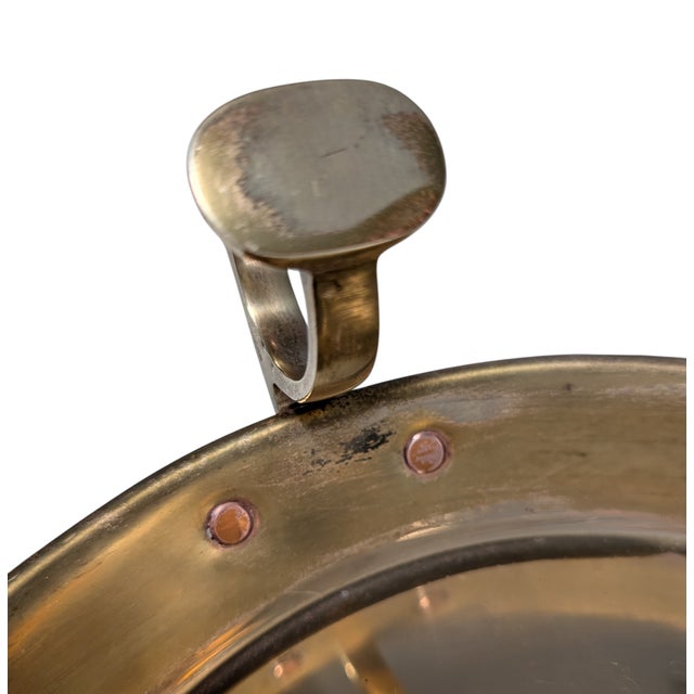 1950s Mid-Century Modern Oversized Solid Brass Chamberstick – Denmark For Sale - Image 5 of 8