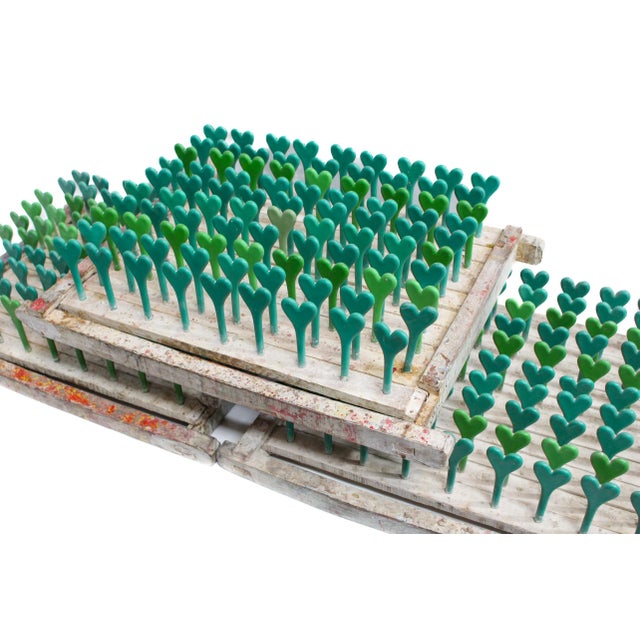 Wood Elizabeth- All Green Hearts Balloon Mold For Sale - Image 7 of 10