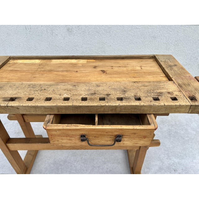 Vintage French Children's Carpenter Workbench, 1950s For Sale - Image 11 of 12