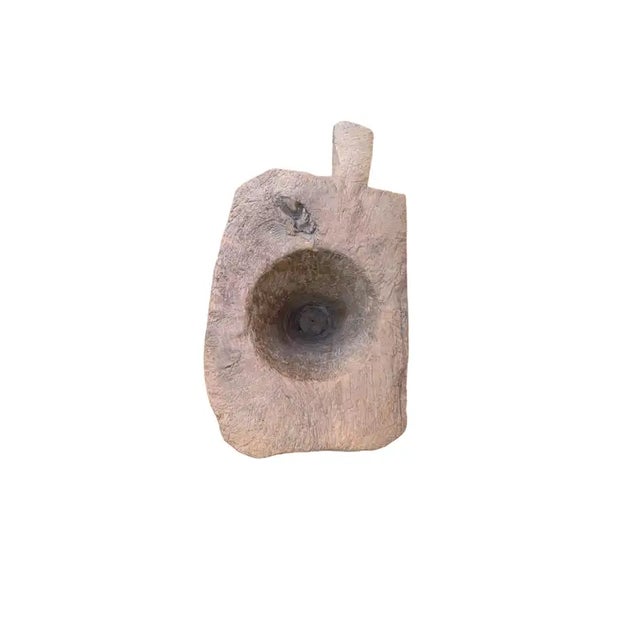 Solid Teak Granary Mortar From Java, Indonesia, C. 1950 For Sale - Image 6 of 6