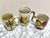Midcentury Stoneware Whimsical Floral and Owl Motif Pottery Mugs-Set of Three For Sale - Image 9 of 12