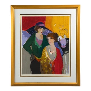 Itzchak Isaac Tarkay, Fauvism, "On the Stage" Signed and Numbered Silkscreen, 20th C. For Sale