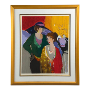 Itzchak Isaac Tarkay, Fauvism, "On the Stage" Signed and Numbered Silkscreen, 20th C.