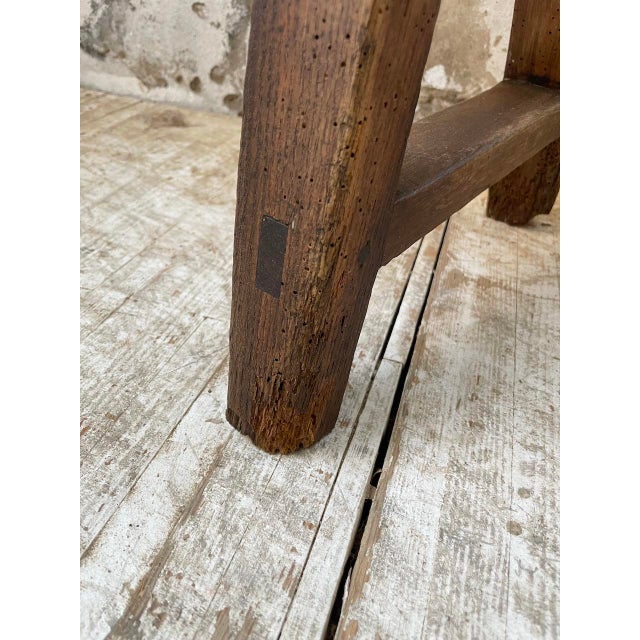 Vintage Walnut Bench, 1950s For Sale - Image 11 of 18
