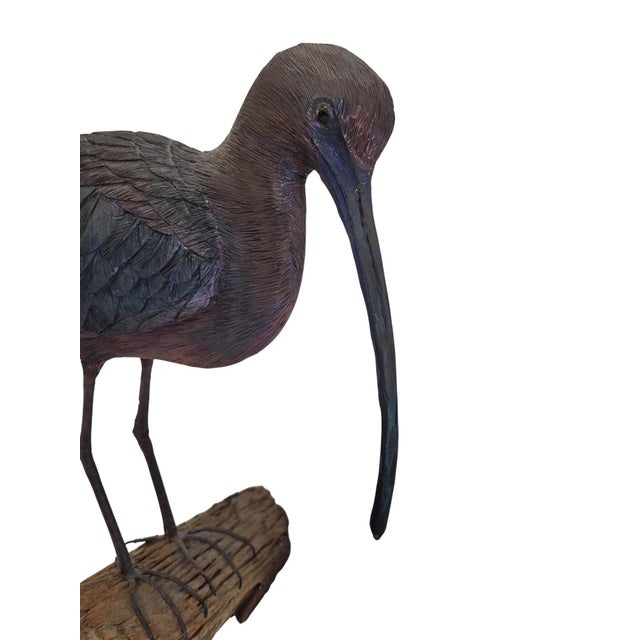 Vintage Glossy Ibis Sculpture For Sale - Image 13 of 16