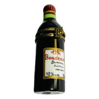 1990s Vintage Limoges France Bordeaux Wine Box For Sale