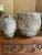 Ceramic 1970s Chinoiserie Pink & Teal Ceramic Vases- a Pair For Sale - Image 7 of 7
