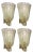 Set of Four Gold Bollicine Murano Sconces by Barovier E Toso. Italy, 1950's. For Sale