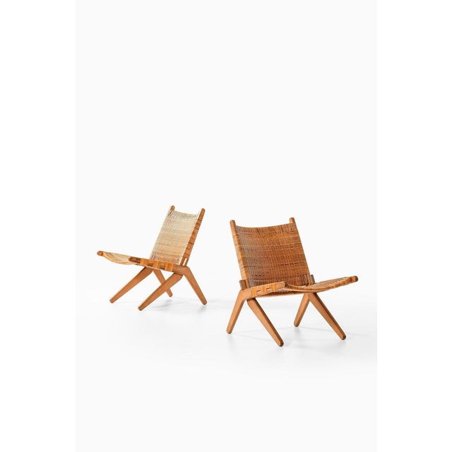 Easy Chairs in Cane and Oak from Preben Thorsen, 1957, Set of 2 For Sale - Image 3 of 13