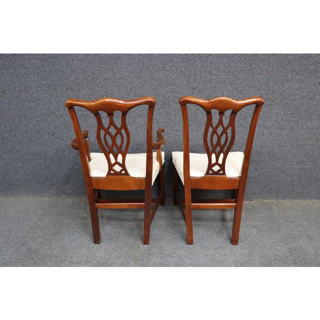 Hickory Chair Co. Chippendale Style Mahogany Dining Chairs – Set of 6 For Sale - Image 15 of 16