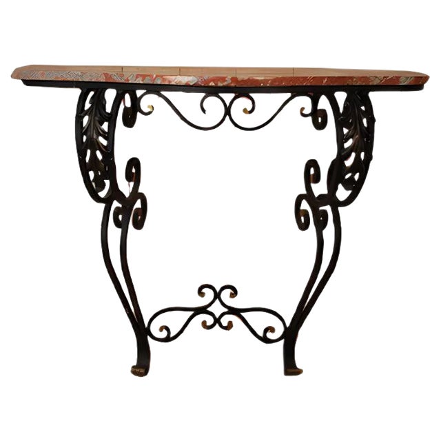 Wrought Iron Console, 1940s For Sale