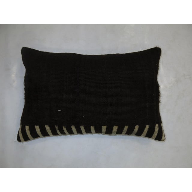 Contemporary Minimal Mohair Lumbar Size Rug Pillow For Sale - Image 3 of 5