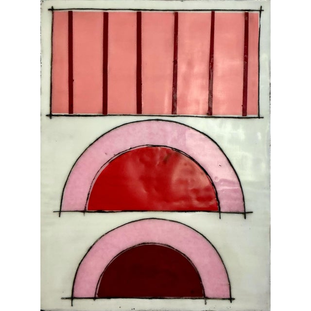 Wood Original Encaustic Mixed Media Installation by Gina Cochran - 9 Panels - "And Away We Go" For Sale - Image 7 of 11