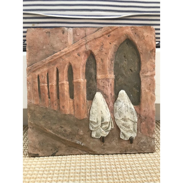 1990s Terracotta Bas Relief by Marie La Varende For Sale - Image 11 of 11