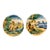 Antique 19th Century Pair Early Cantagalli Majolica Istoriato Plates Italy 1880 For Sale