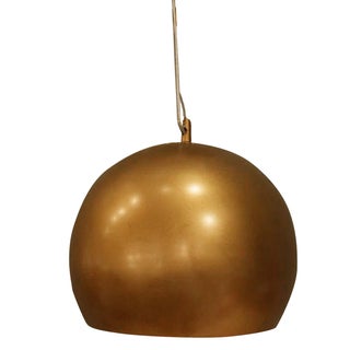 Large Copper Tone Pendant Lamp For Sale