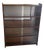 Mid-Century Modern Danish Walnut Bookcase with Sliding Glass Doors, 1950s For Sale