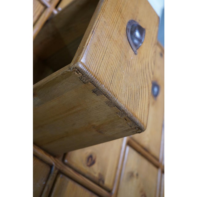 Vintage Dutch Pine Apothecary Cabinet For Sale - Image 14 of 18