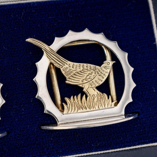 Gilt Silver Animal Menu Holders from Asprey, London, England, 1987, Set of 6 For Sale - Image 12 of 14