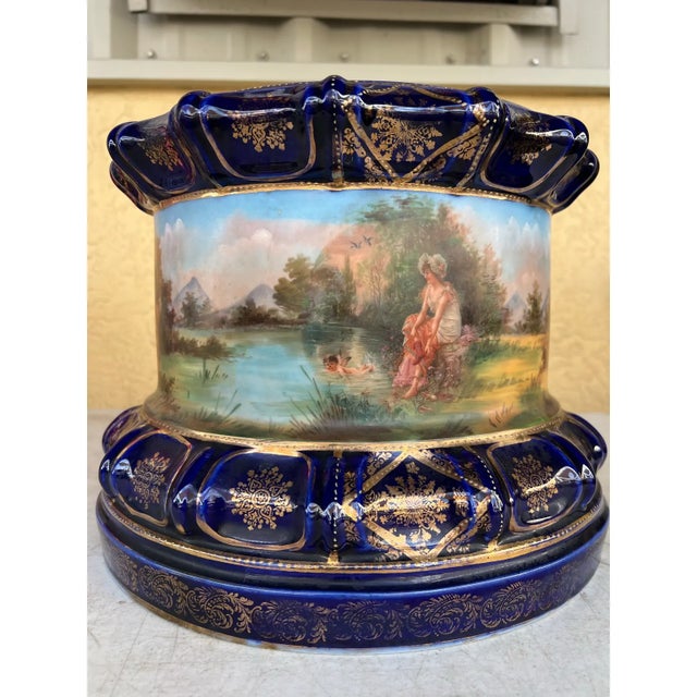 Antique Royal Vienna Porcelain Plinths /Jardinere /Pedestal For Sale