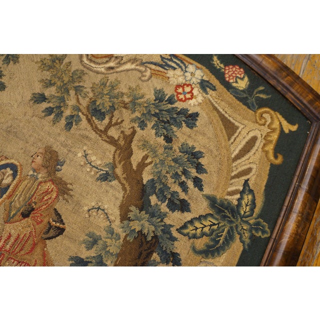 A Fine Pair of Mid-18th Century English Petit-Point Fireplace Screen For Sale - Image 4 of 12