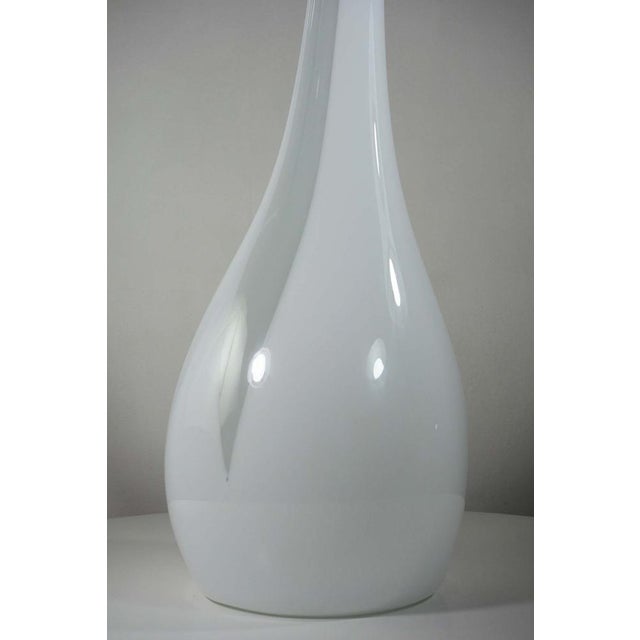 Big Vase Nason & C Italy, 1990 White and Clear Blown Murano Glass Vase "Nason & C" sticker label. Perfect Condiction This...