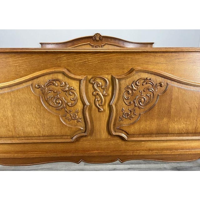 Vintage French Louis XVI Double Bed Frame with Bedside Tables For Sale - Image 4 of 15