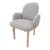 Dost Wood Base Accent Side Chair by Puik Newly Reupholstery in a Boucle For Sale
