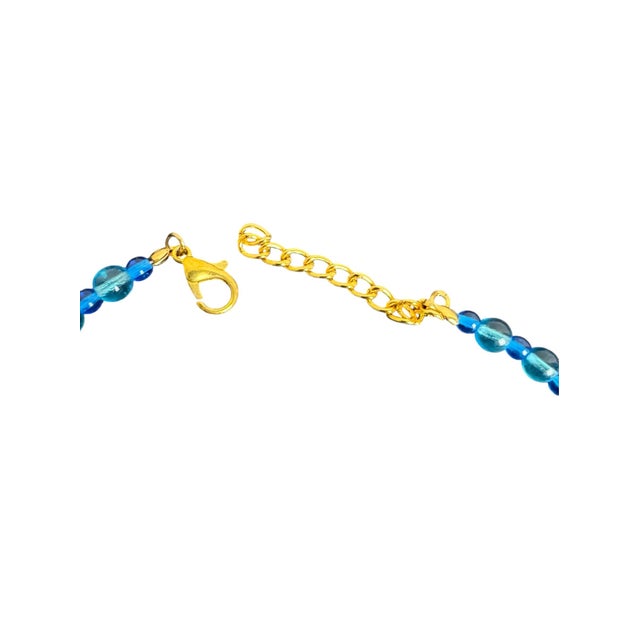 Vintage Venetian Murano Glass Statement Bib Necklace Designer 1992 Venice, Italy For Sale In Pittsburgh - Image 6 of 7