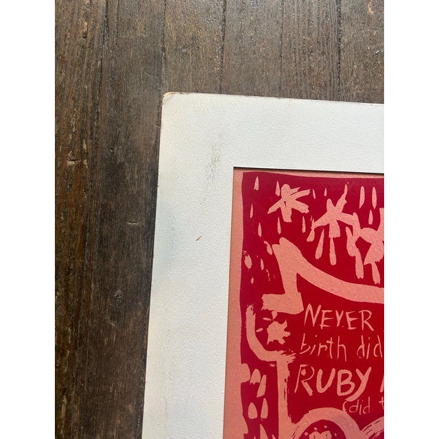 1960s 1960’s Original Pop Art Serigraph Silk Screen Print Folk Art Words For Sale - Image 5 of 7